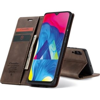 CaseMe CaseMe - Samsung Galaxy A10 hoesje - Wallet Book Case - Magneetsluiting - Donker Bruin