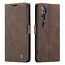 CaseMe - Xiaomi Mi Note 10 (Pro) hoesje - Wallet Book Case - Magneetsluiting - Donker Bruin