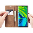 CaseMe - Xiaomi Mi Note 10 (Pro) hoesje - Wallet Book Case - Magneetsluiting - Licht Bruin