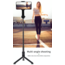 Wiwu - Opvouwbare Tripod Gimbal Selfiestick - Bluetooth - Met afstandbediening - Universeel geschikt voor smartphone - Zwart