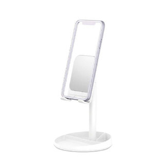 WIWU Wiwu - Universele Telefoonhouder met spiegel - Ergonomisch design - Geschikt voor telefoon & tablets - Wit