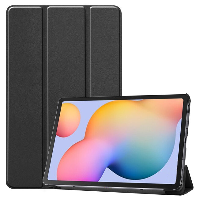 Samsung Galaxy Tab S6 Lite hoes  - Tri-Fold Book Case - Zwart