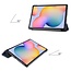 Samsung Galaxy Tab S6 Lite hoes  - Tri-Fold Book Case - Donker Blauw