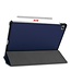 Samsung Galaxy Tab S6 Lite hoes  - Tri-Fold Book Case - Donker Blauw