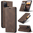 CaseMe - Samsung Galaxy A21s hoesje - Wallet Book Case - Magneetsluiting - Donker Bruin