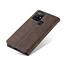 CaseMe - Case for Samsung Galaxy A21s - PU Leather Wallet Case Card Slot Kickstand Magnetic Closure - Coffee Brown