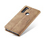 CaseMe - Case for Xiaomi Redmi Note 8 - PU Leather Wallet Case Card Slot Kickstand Magnetic Closure - Brown