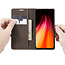 CaseMe - Case for Xiaomi Redmi Note 8 - PU Leather Wallet Case Card Slot Kickstand Magnetic Closure - Coffee Brown