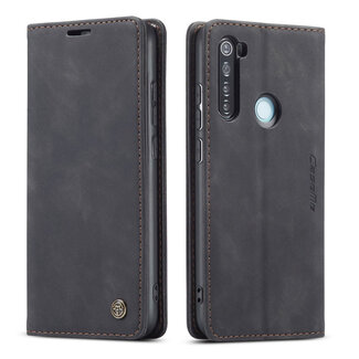 CaseMe CaseMe - Case for Xiaomi Redmi Note 8 - PU Leather Wallet Case Card Slot Kickstand Magnetic Closure - Black