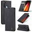 CaseMe - Case for Xiaomi Redmi Note 8 - PU Leather Wallet Case Card Slot Kickstand Magnetic Closure - Black