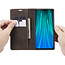 CaseMe - Case for Xiaomi Redmi Note 8 Pro - PU Leather Wallet Case Card Slot Kickstand Magnetic Closure - Coffee Brown