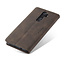 CaseMe - Case for Xiaomi Redmi Note 8 Pro - PU Leather Wallet Case Card Slot Kickstand Magnetic Closure - Coffee Brown