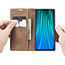 CaseMe - Xiaomi Redmi Note 8 Pro hoesje - Wallet Book Case - Magneetsluiting - Licht Bruin