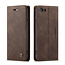 CaseMe - Case for iPhone 7/8/SE 2020 - PU Leather Wallet Case Card Slot Kickstand Magnetic Closure - Coffee Brown