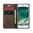 CaseMe - iPhone 7/8/SE 2020 hoesje - Wallet Book Case - Magneetsluiting - Donker Bruin