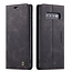 CaseMe - Case for Samsung Galaxy S10 5G - PU Leather Wallet Case Card Slot Kickstand Magnetic Closure - Black