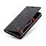 CaseMe - Case for Samsung Galaxy S10 5G - PU Leather Wallet Case Card Slot Kickstand Magnetic Closure - Black