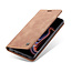 CaseMe - Case for Samsung Galaxy S10 5G - PU Leather Wallet Case Card Slot Kickstand Magnetic Closure - Braun