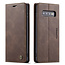 CaseMe - Samsung Galaxy S10 5G hoesje - Wallet Book Case - Magneetsluiting - Donker Bruin