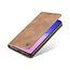 CaseMe - Case for Samsung Galaxy S10 Lite - PU Leather Wallet Case Card Slot Kickstand Magnetic Closure - Braun