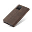 CaseMe - Case for Samsung Galaxy S10 Lite - PU Leather Wallet Case Card Slot Kickstand Magnetic Closure - Coffee Brown