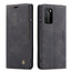 CaseMe - Case for Huawei P40 Pro Plus - PU Leather Wallet Case Card Slot Kickstand Magnetic Closure - Black