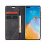 CaseMe - Case for Huawei P40 Pro Plus - PU Leather Wallet Case Card Slot Kickstand Magnetic Closure - Black