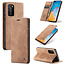 CaseMe - Case for Huawei P40 Pro Plus - PU Leather Wallet Case Card Slot Kickstand Magnetic Closure - Braun