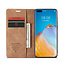 CaseMe - Case for Huawei P40 Pro Plus - PU Leather Wallet Case Card Slot Kickstand Magnetic Closure - Braun