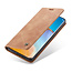 CaseMe - Case for Huawei P40 Pro Plus - PU Leather Wallet Case Card Slot Kickstand Magnetic Closure - Braun