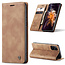 CaseMe - Case for Samsung Galaxy A31 - PU Leather Wallet Case Card Slot Kickstand Magnetic Closure - Braun