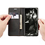 CaseMe - Case for Samsung Galaxy A41 - PU Leather Wallet Case Card Slot Kickstand Magnetic Closure - Black