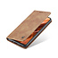 CaseMe - Case for Samsung Galaxy A41 - PU Leather Wallet Case Card Slot Kickstand Magnetic Closure - Braun