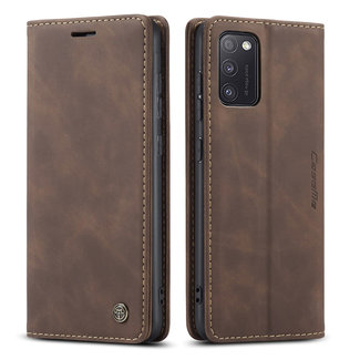 CaseMe CaseMe - Samsung Galaxy A41 hoesje - Wallet Book Case - Magneetsluiting - Donker Bruin