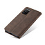 CaseMe - Case for Samsung Galaxy A41 - PU Leather Wallet Case Card Slot Kickstand Magnetic Closure - Coffee Brown