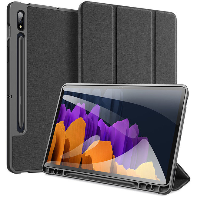 Samsung Galaxy Tab S7 hoes - Dux Ducis Domo Book Case - Zwart