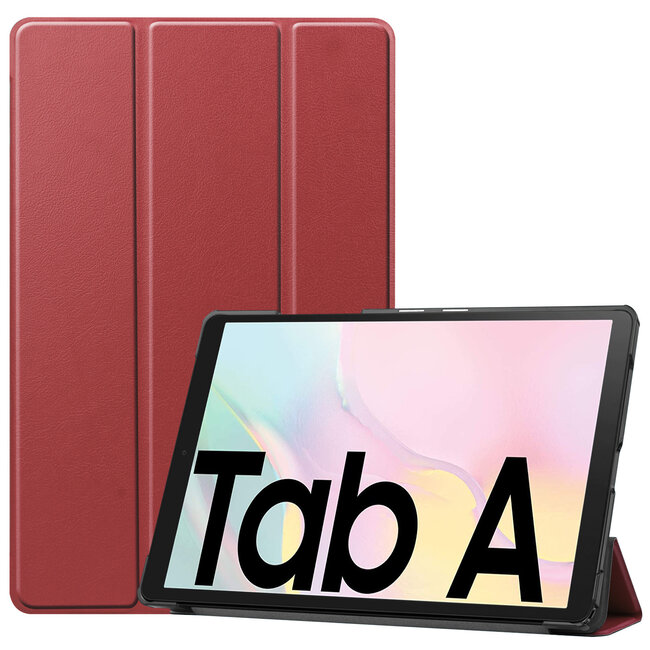 Samsung Galaxy Tab A7 (2020) hoes - Tri-Fold Book Case - Donker Rood