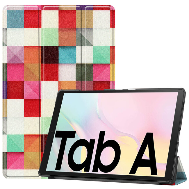 Samsung Galaxy Tab A7 (2020) hoes - Tri-Fold Book Case - Blocks