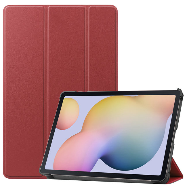 Samsung Galaxy Tab S7 (2020) hoes - Tri-Fold Book Case - Donker Rood