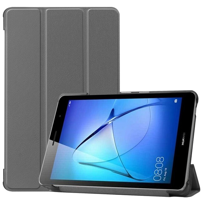 Huawei MatePad T8 hoes - Tri-Fold Book Case - Grijs