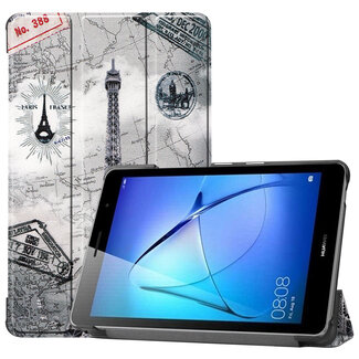 Cover2day Huawei MatePad T8 hoes - Tri-Fold Book Case - Eiffeltoren