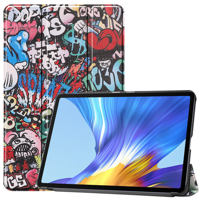 Huawei MatePad 10.4 hoes - Tri-Fold Book Case - Graffiti