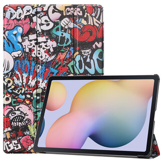 Cover2day Samsung Galaxy Tab S7 Plus (2020) hoes - Tri-Fold Book Case - Graffiti