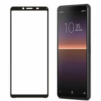 Case2go Sony Xperia 1 II Screenprotector - Full Cover Screenprotector - Case-Friendly - Zwart