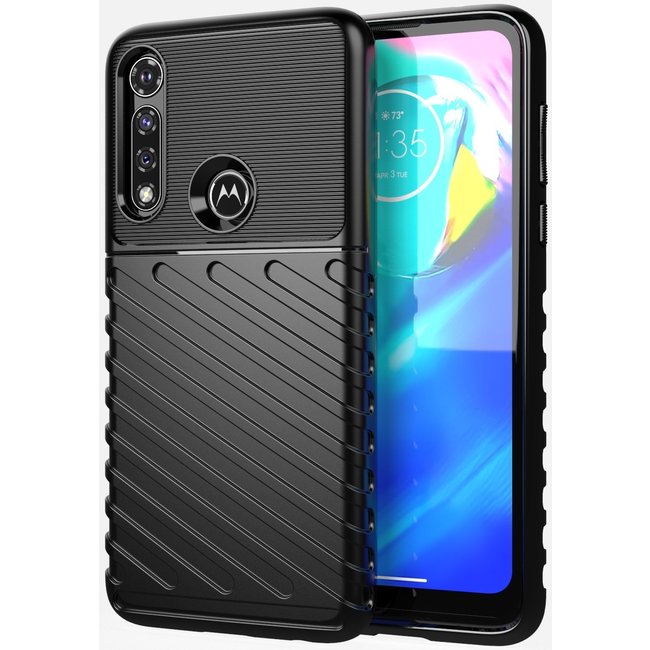 Motorola Moto G8 case - Shockproof Armor TPU Back Cover - Black