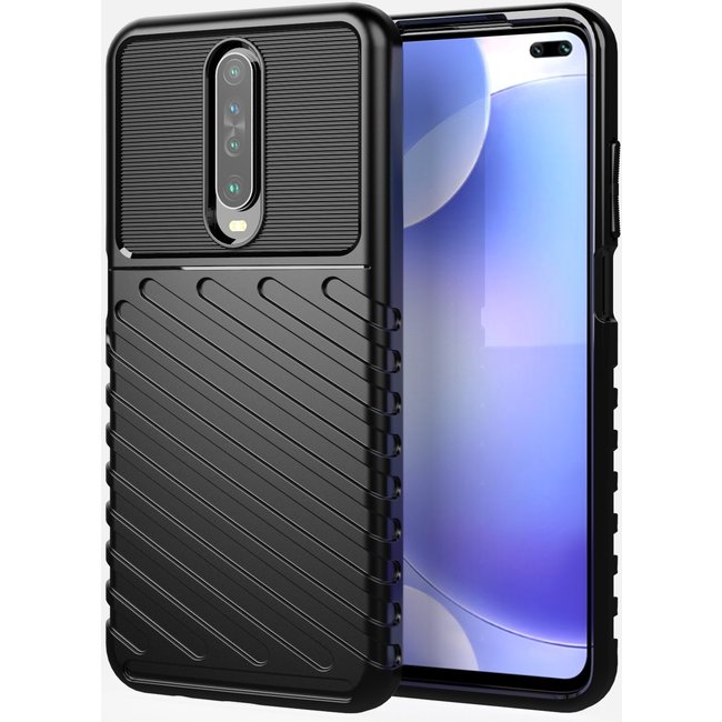 Xiaomi Poco F2 Pro hoesje - Schokbestendige TPU back cover - Zwart