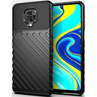 Xiaomi Redmi Note 9S case - Shockproof Armor TPU Back Cover - Black