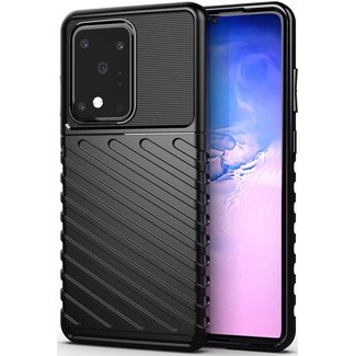 Samsung Galaxy S20 Ultra hoesje - Schokbestendige TPU back cover - Zwart