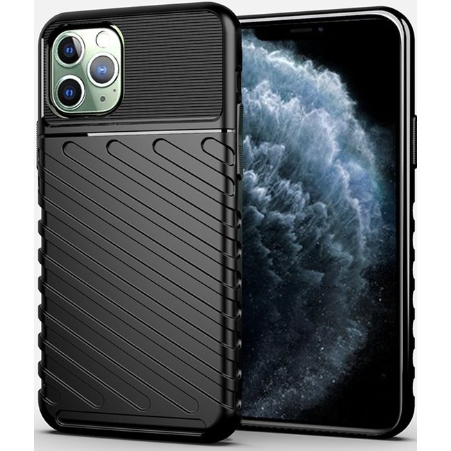 iPhone 11 Pro Max case - Shockproof Armor TPU Back Cover - Black