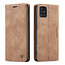 CaseMe - Samsung Galaxy A51 hoesje - Wallet Book Case met Ritssluiting - Bruin